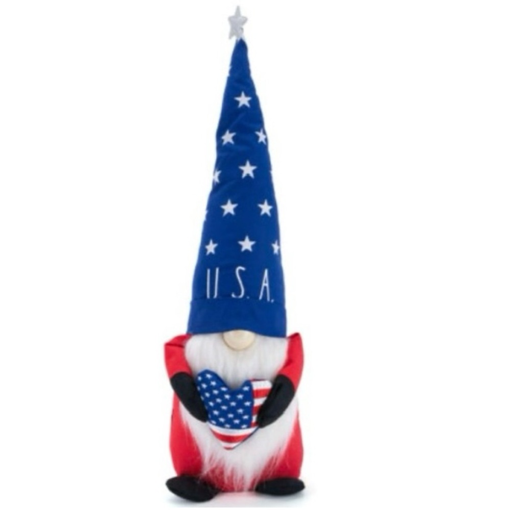πΊπΈ RAE DUNN Patriotic Gnome & GNOME OF THE BRAVE Tabletop Decor NWT - Picture 2 of 15